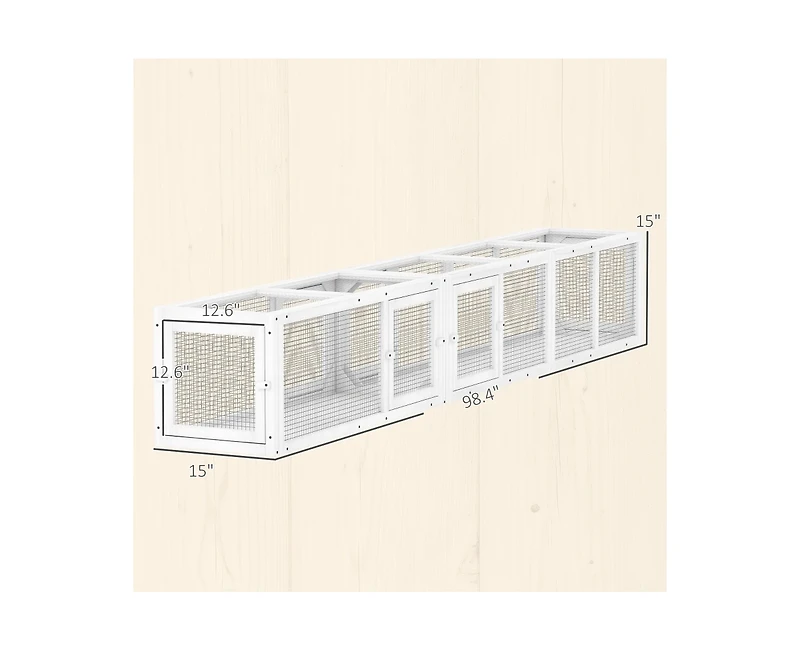 Aostirmotor Multifunctional Cat Tunnel & Play Cage: Interactive Toy with Removable Balls for Indoor Cats