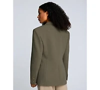 Kenneth Cole Women's Peak lapel One-Button Jacket