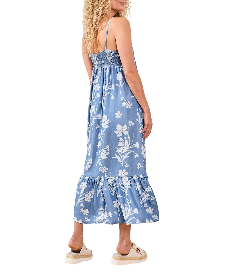 Tribal Women's Maxi Dress with Ruffle Hem