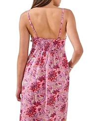 Tribal Women's Printed Popover Dress with Back Smocking