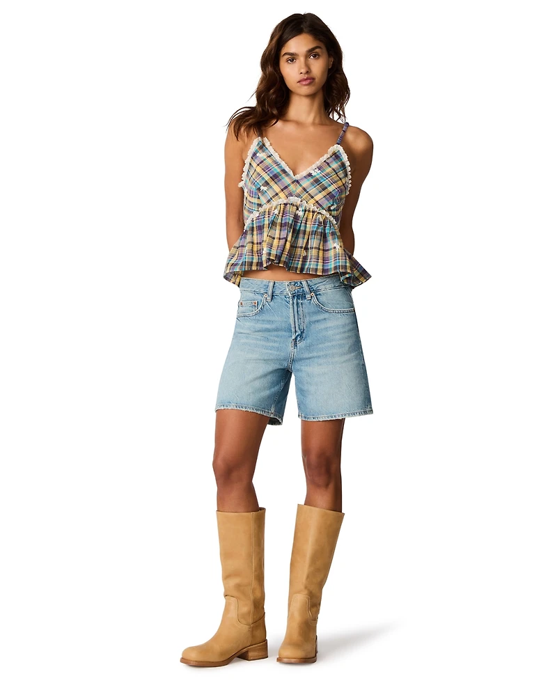 Steve Madden Women's Bryna Sleeveless Embroidered Top