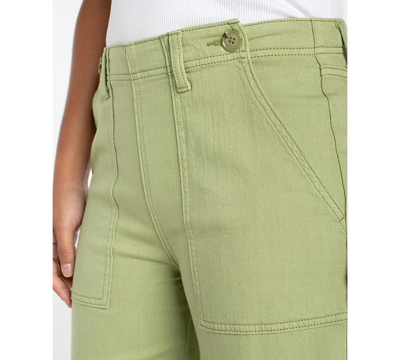 Liverpool Los Angeles Petite Wide-Leg Crop Pants