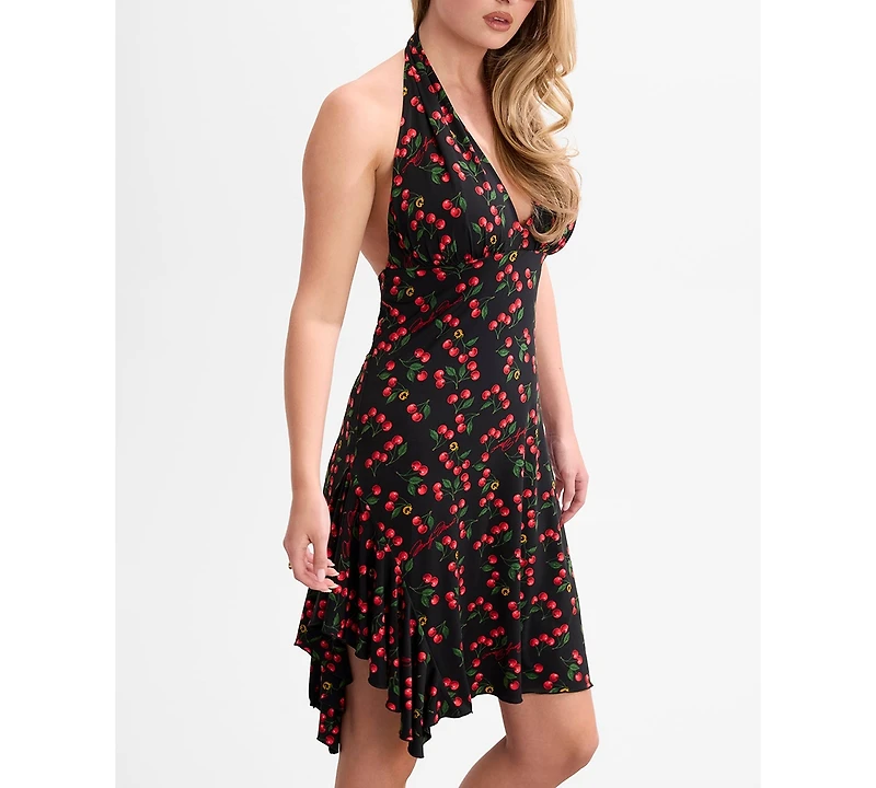 Guess Women's Marilyn Halter V-Neck Dress