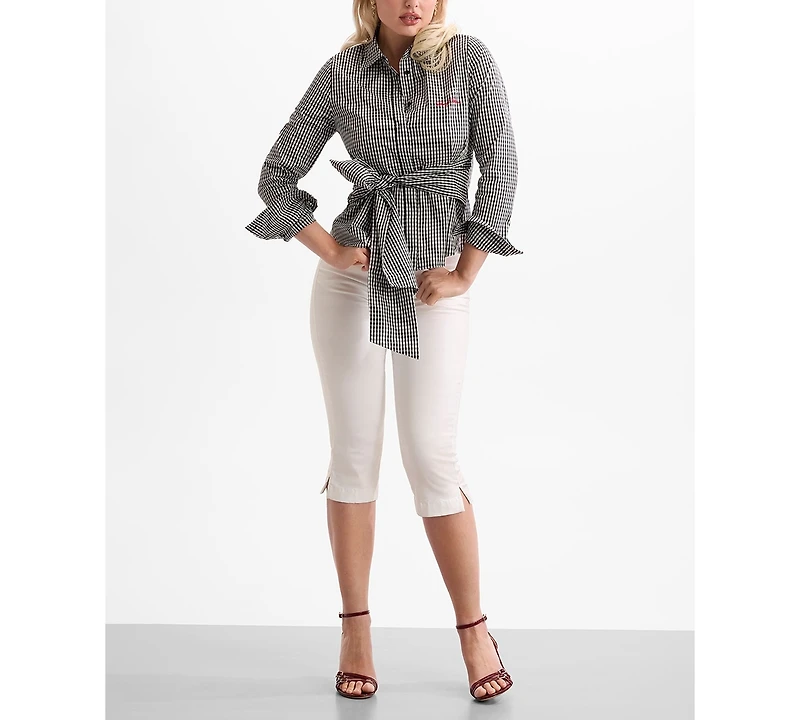 Guess Women's Marilyn Knot Slim-Fit Shirt