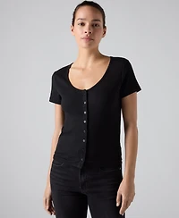 Levi's Women's Austen Button-Up Short-Sleeve Top