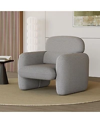 gaomon Modern Accent Chair, Wood Frame Sofa Chair, Comfortable Reading Armchair for Living Room, Bedroom