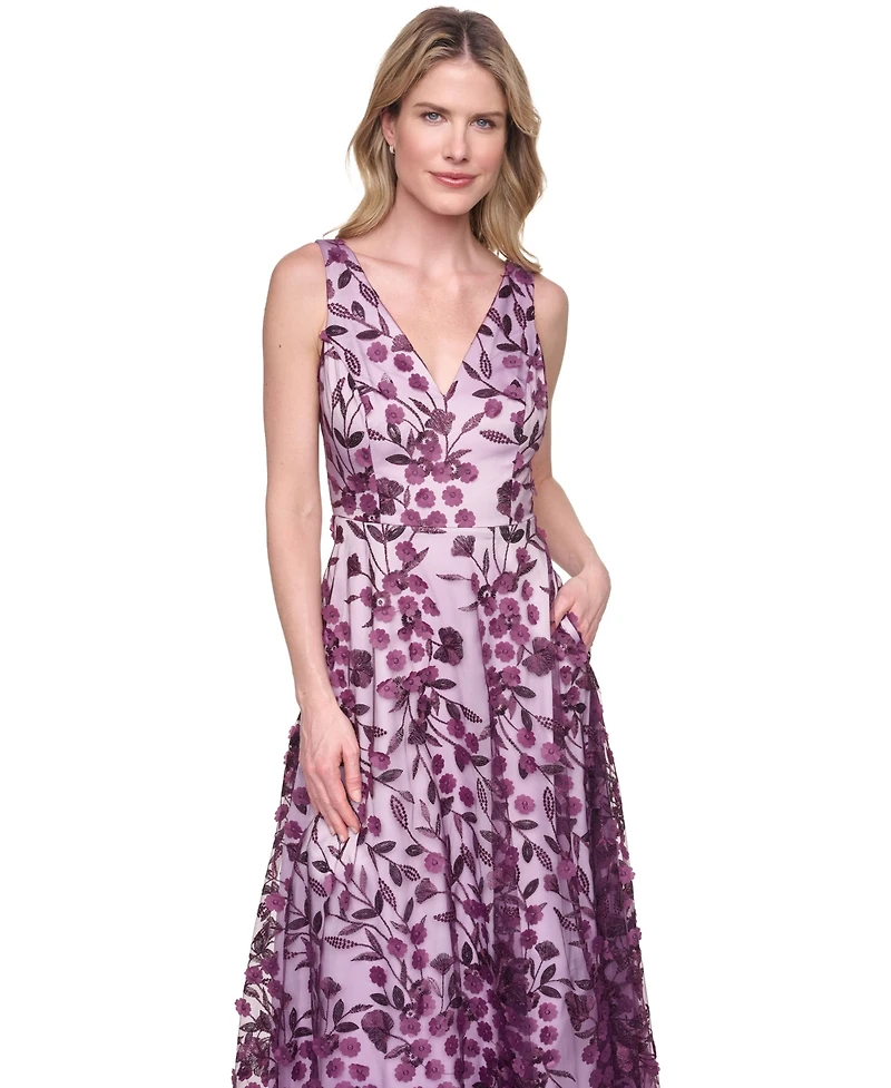 Eliza J Women's Sleeveless V-Neck Ball Gown