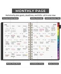 Gnuadz Academic Planner 2026-2027 Weekly Monthly Pvc Tabs