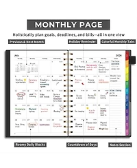 Gnuadz Academic Planner 2026-2027 Weekly Monthly Pvc Tabs