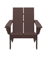 WestinTrends Outdoor Hdpe Modern Adirondack Chair with Cup Holder