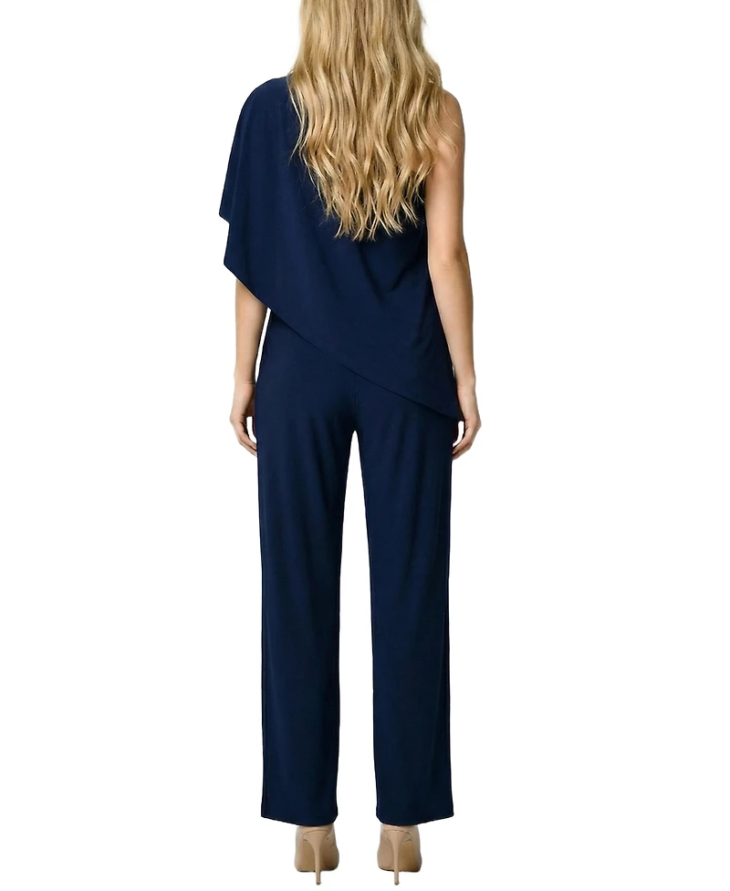 Ny Collection Petite Cape-Top Knit Jumpsuit