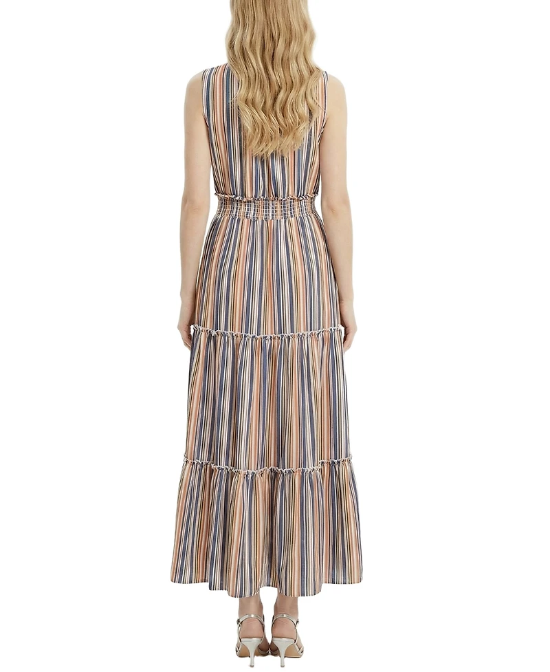 Ny Collection Petite Sleeveless Crinkled Maxi Dress