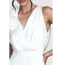 Coast Women's Corsage Cowl Back Bridal Jumpsuit
