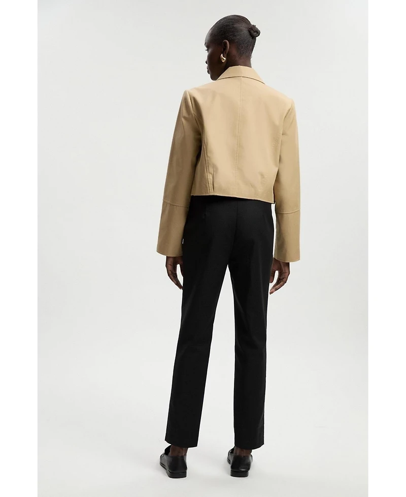 Karen Millen Women's Essential Techno Woven Trousers