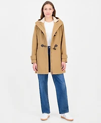 Tommy Hilfiger Women's Faux-Fur-Lined Hooded Toggle Coat