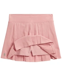 Polo Ralph Lauren Girls' 7-16 Stretch Mesh Boxy Polo Shirt and Skirt, 2-Piece Set