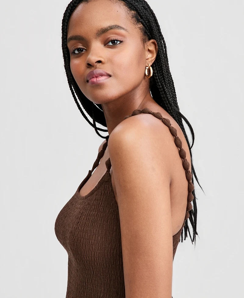 And Now This Petite Beaded Strap Smocked Midi Dress, Macy's Exclusive