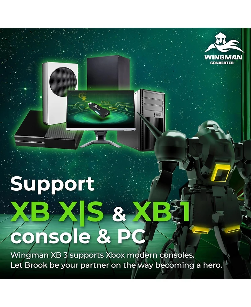 Brook Wingman XB3 Wireless Controller Adapter for Xbox Series X/S, Xbox One and Pc