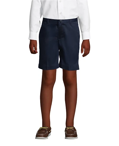 Lands' End Men's Husky Plain Front Blend Chino Shorts
