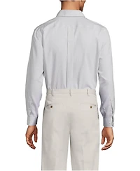Lands' End Men's Traditional Fit Solid No Iron Supima Pinpoint Buttondown Collar Dress Shirt