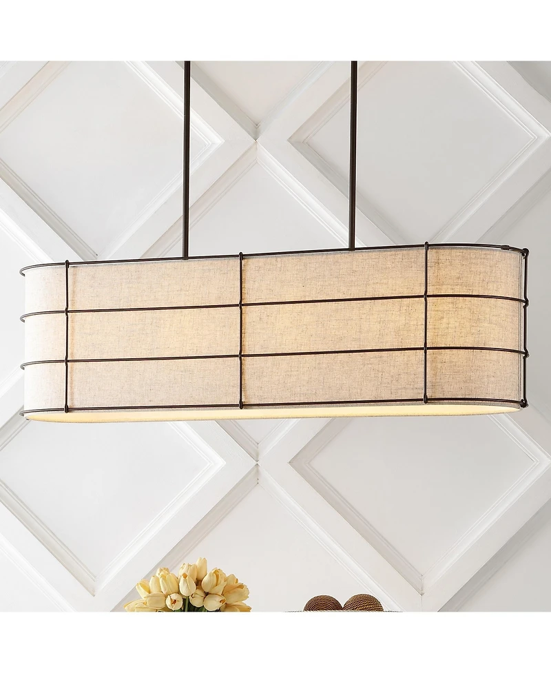 Chadwick Rustic Farmhouse Iron Linear Led Pendant