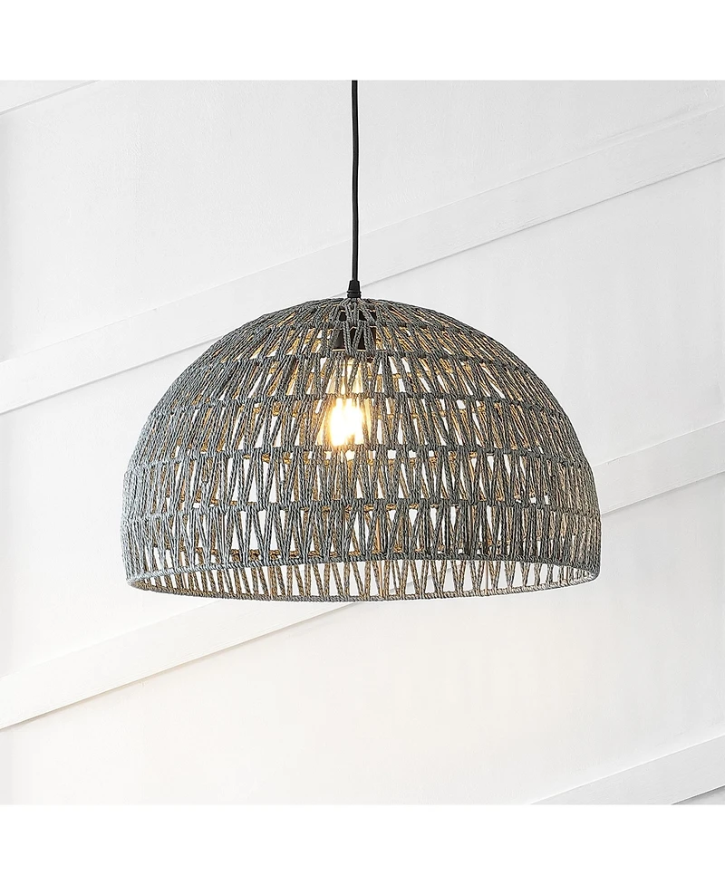Campana Bohemian Modern Woven Rattan iron Led Pendant