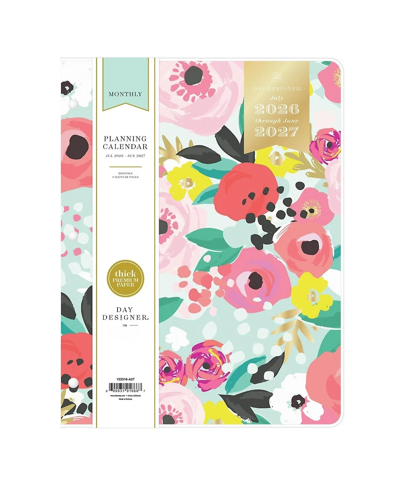 Gnuadz Day Designer 2026–2027 Academic Monthly Planner July–June - Saddle-Stitch Binding
