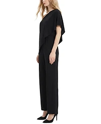 Ny Collection Women's Cape-Top Knit Jumpsuit