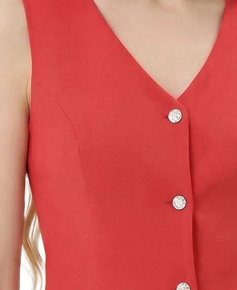 Ny Collection Women's Sleeveless V-Neck Vest