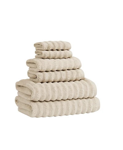 Borghese Roma Ribbed Zero Twist Cotton 6-Pc. Towel Set