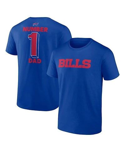 Logo Athletic Men's Royal Buffalo Bills 1 Dad Jersey T-Shirt