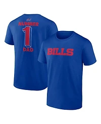 Logo Athletic Men's Royal Buffalo Bills 1 Dad Jersey T-Shirt