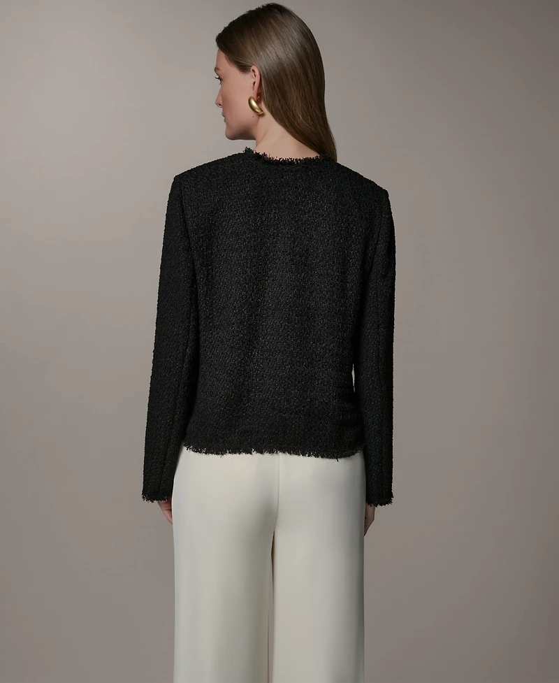 Donna Karan New York Women's Open Front Long-Sleeve Jacket