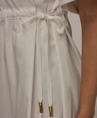 Donna Karan Weekend Women's Collared Drawstring Waist Dress