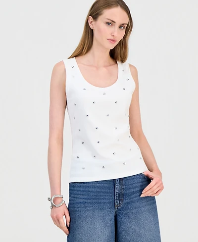 I.n.c. International Concepts Women's Studded Tank Top, Macy's Exclusive