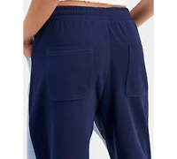 Fvr Drm Juniors' Hybrid Denim Wide Leg Sweatpants
