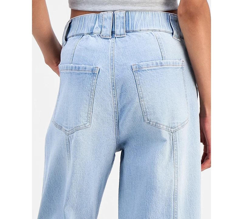 Tinseltown Juniors' Wide Barrel-Leg Jeans