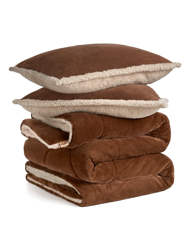 Closeout! Ugg Avery Plush Reversible 3-Pc. Comforter Set
