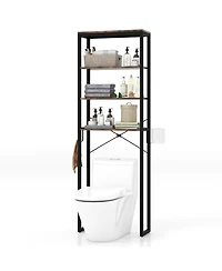 sumyeg 4-Tier Freestanding Over The bath fixture Storage Rack Organizer
