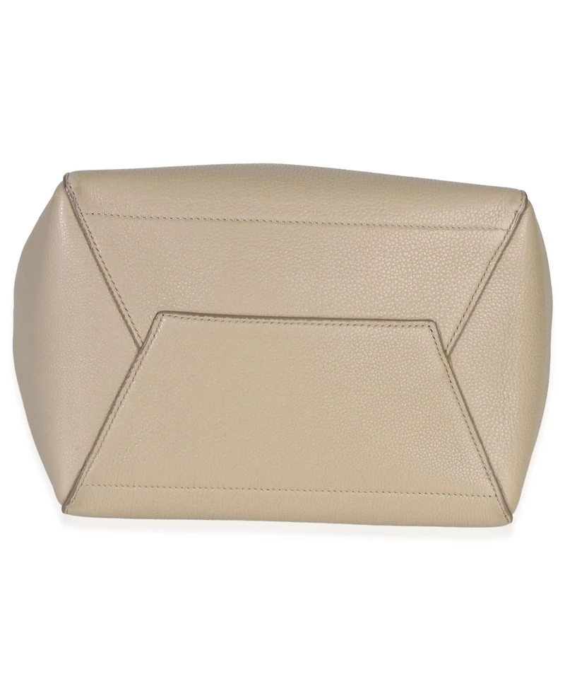 Pre-Owned Celine Taupe Soft Grained Calfskin Medium Sangle Bucket Bag
