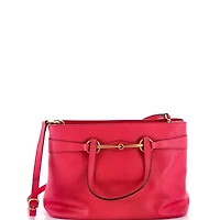 Pre-Owned Gucci Medium Bright Bit Convertible Tote Leather