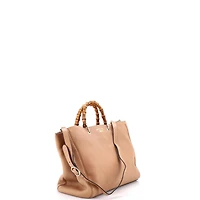 Pre-Owned Gucci Large Bamboo Shopper Tote Leather