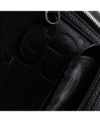 Pre-Owned Gucci Front Pocket Belt Bag Jumbo Gg Embossed Leather