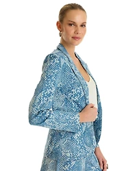 The Noli Shop Women's Marie Single Breasted Blazer Snake