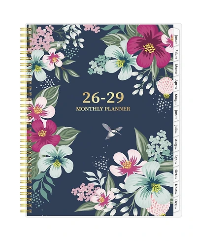 Gnuadz Monthly Planner 2026-2029 Spiral Wirebound Pocket Tabs Notes Habit