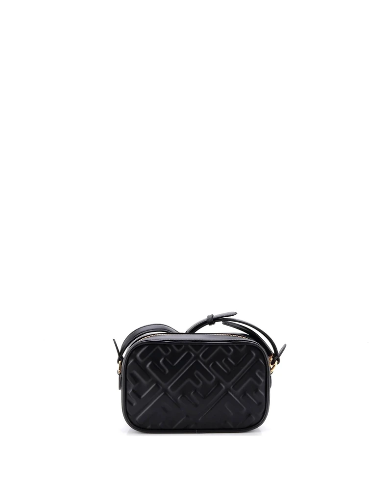 Pre-Owned Fendi Mini Camera Case Bag Zucca Embossed Leather
