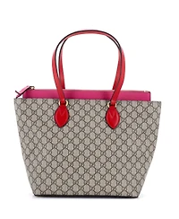 Pre-Owned Gucci Medium Linea A Zip Tote Gg Coated Canvas and Leather