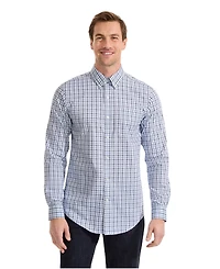 Lands' End Men's Tailored Fit No Iron Solid Supima Cotton Pinpoint Buttondown Collar Dress Shirt