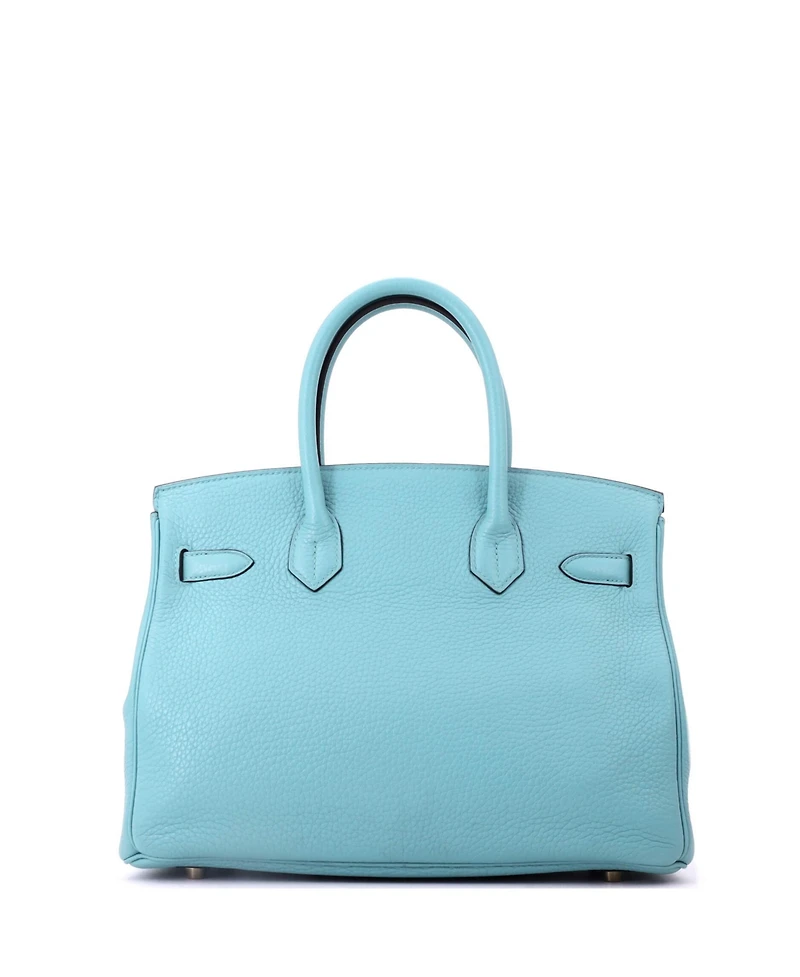 Pre-Owned HERMES Birkin 30 Handbag Clemence with Gold Hardware