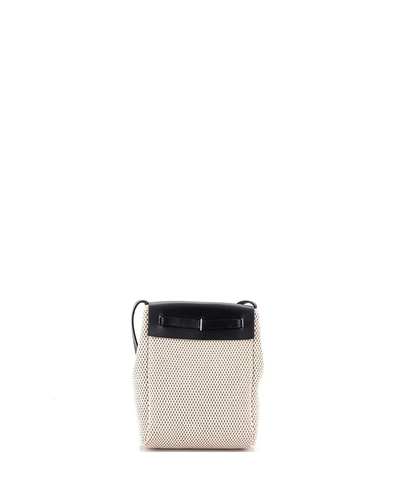 Pre-Owned HERMES Tpm Herbag Toile and Leather